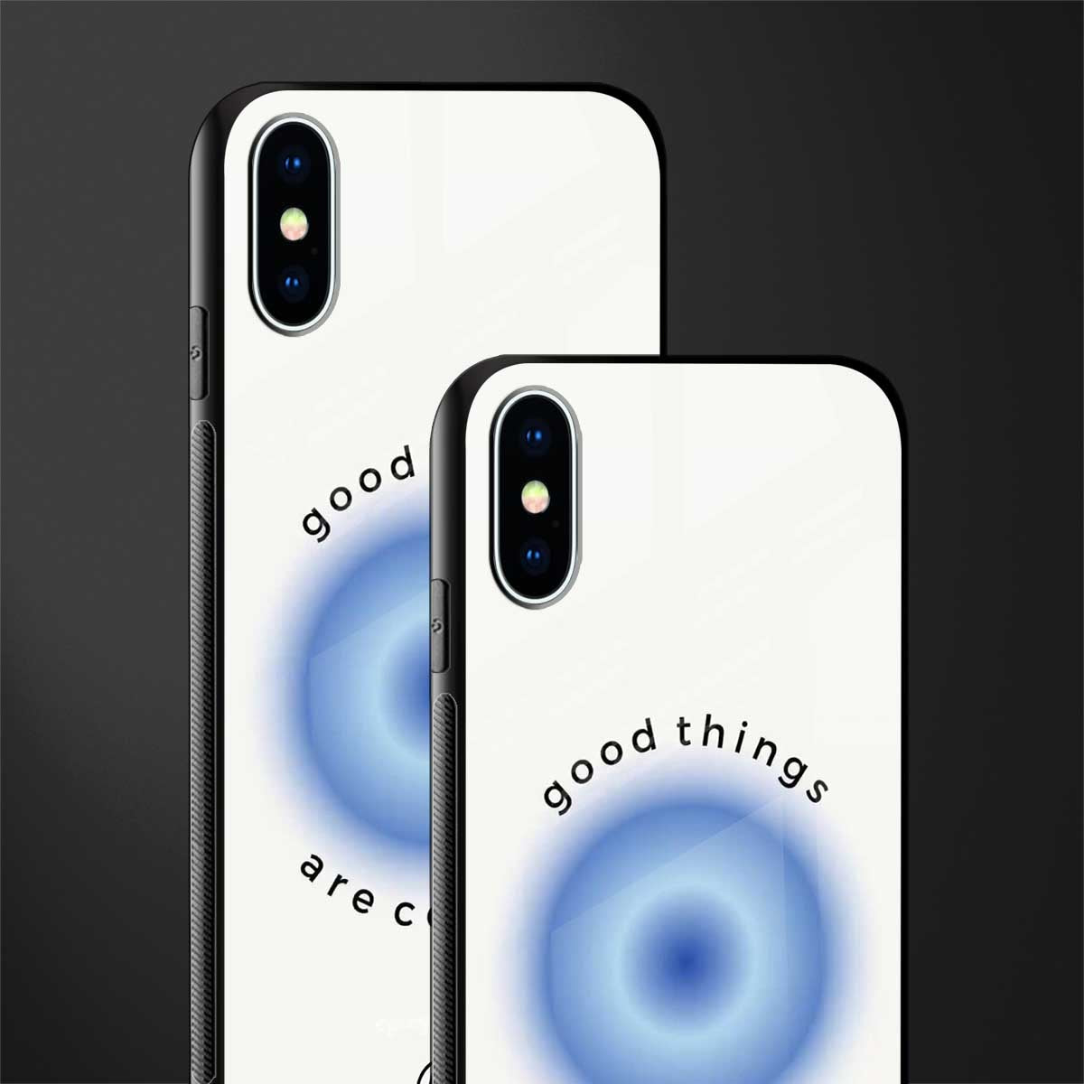 good things are coming glass case for iphone xs image-2