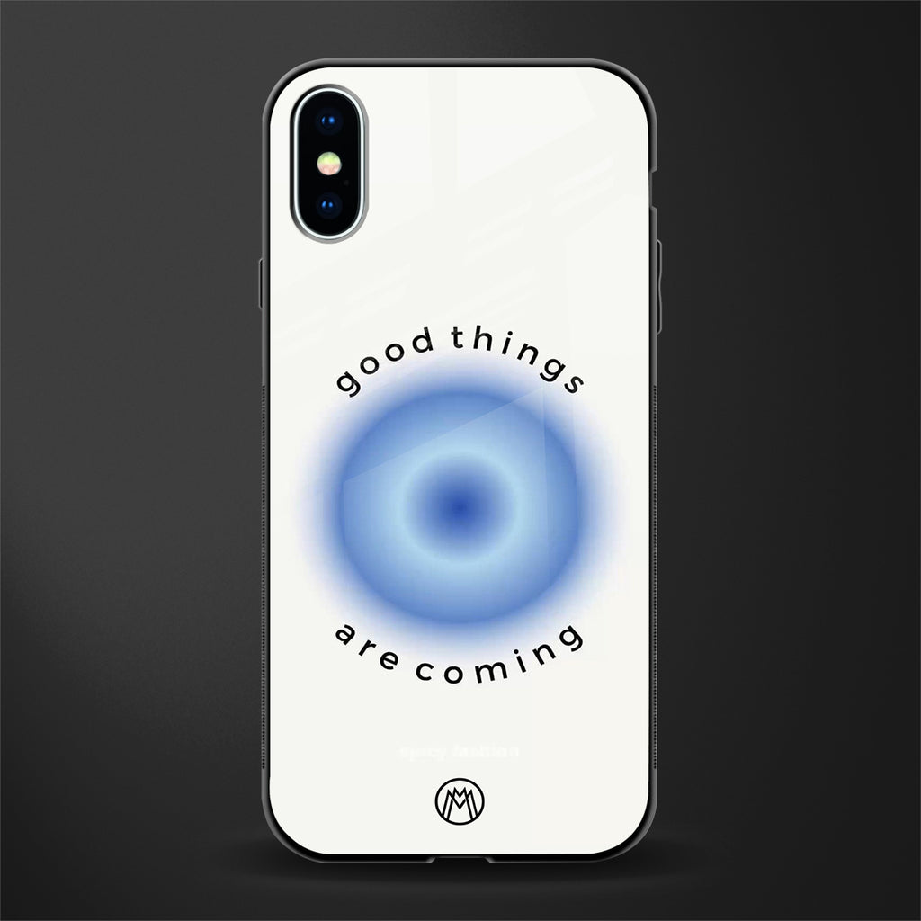 good things are coming glass case for iphone xs image