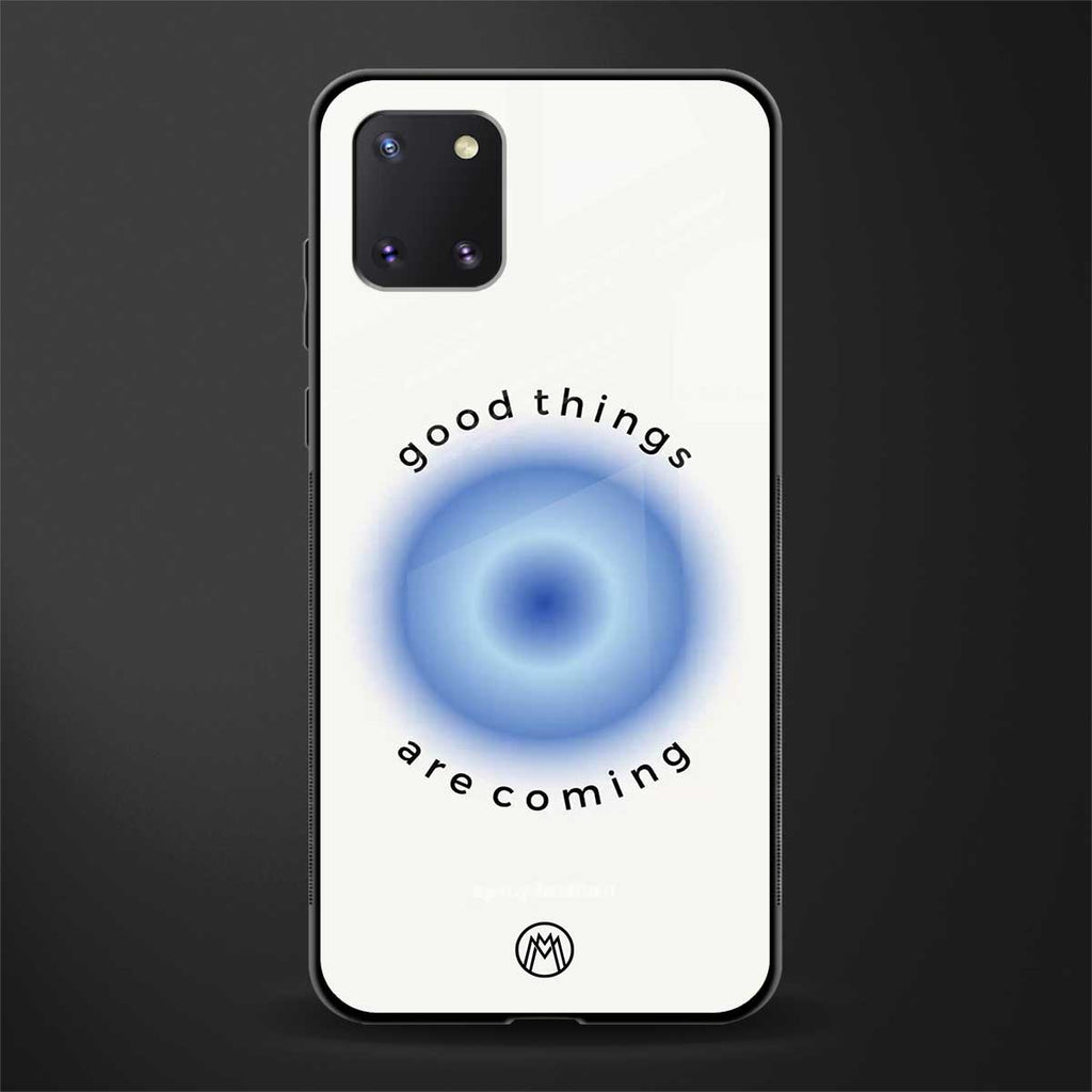 good things are coming glass case for samsung a81 image