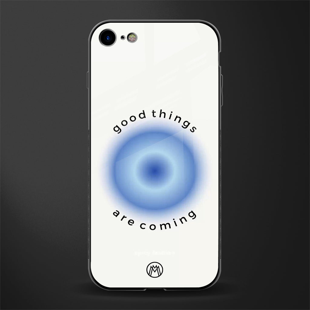 good things are coming glass case for iphone se 2020 image