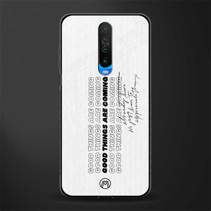 good things are here glass case for poco x2 image