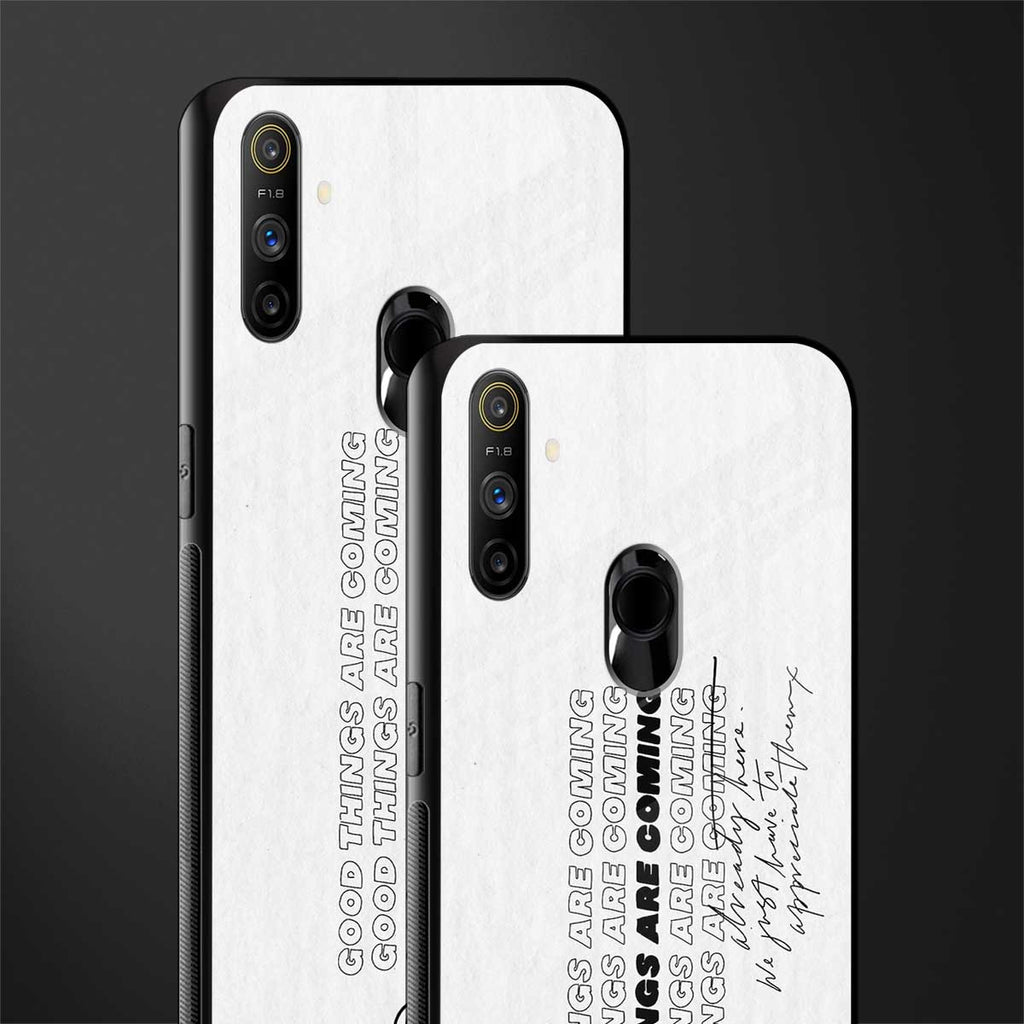 good things are here glass case for realme narzo 10a image-2