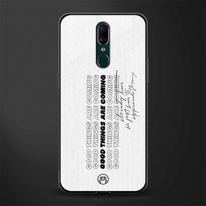 good things are here glass case for oppo a9 image