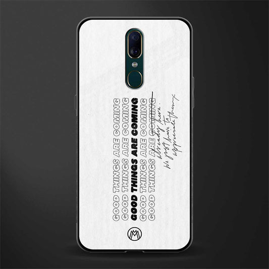 good things are here glass case for oppo f11 image