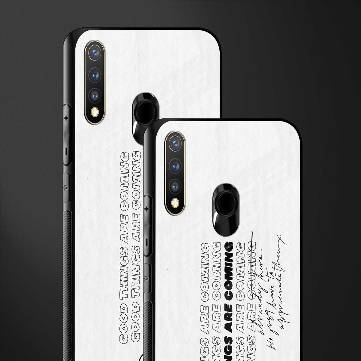 good things are here glass case for vivo u20 image-2