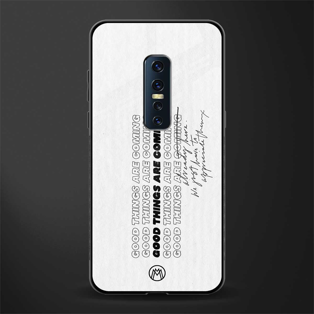 good things are here glass case for vivo v17 pro image