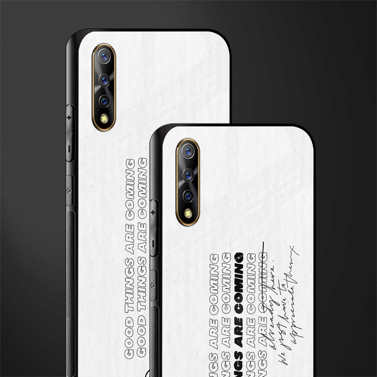 good things are here glass case for vivo z1x image-2
