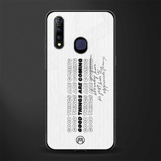 good things are here glass case for vivo z1 pro image