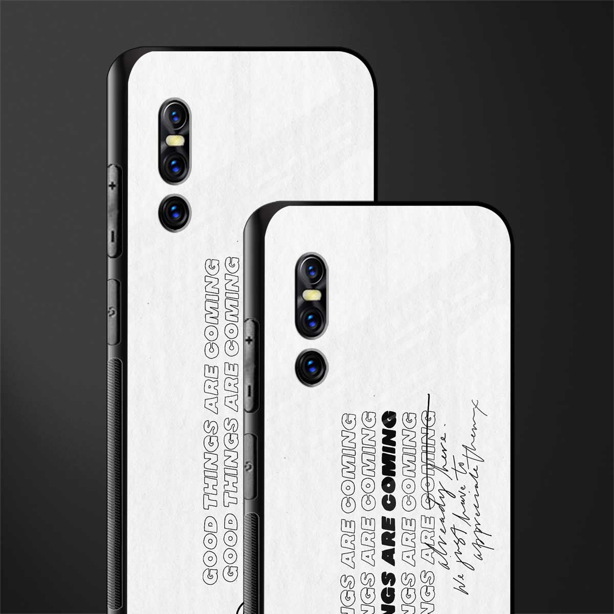 good things are here glass case for vivo v15 pro image-2
