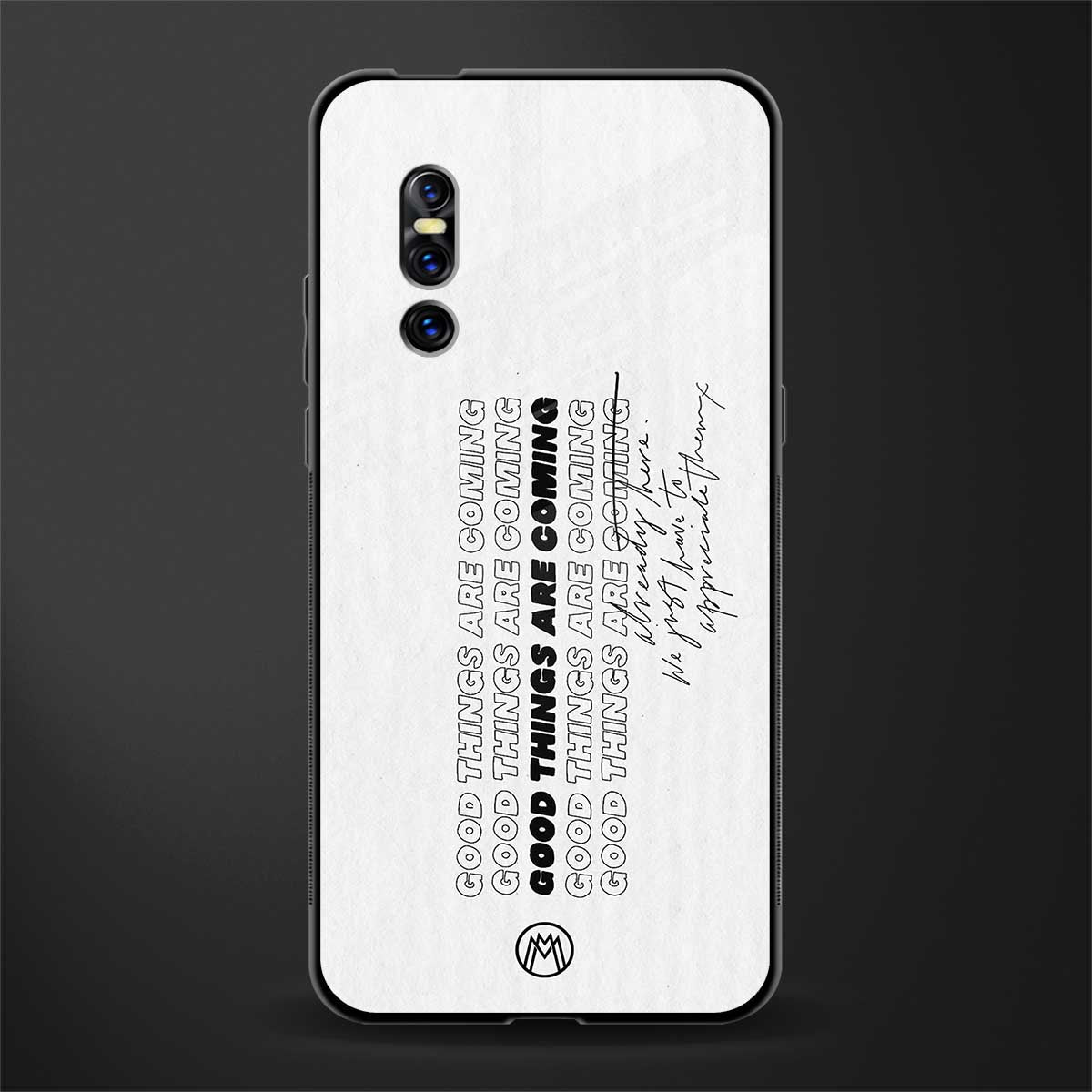 good things are here glass case for vivo v15 pro image