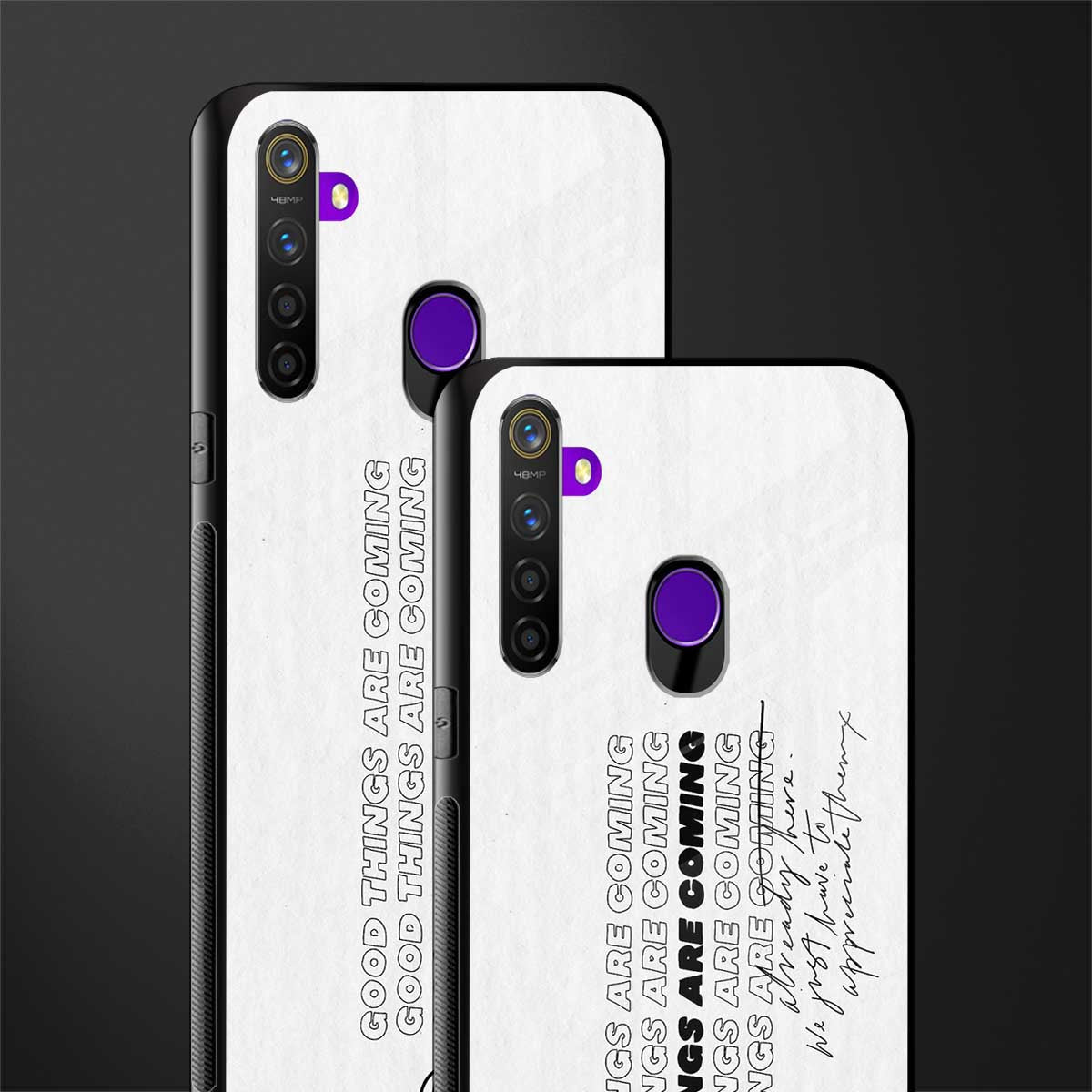 good things are here glass case for realme 5 image-2