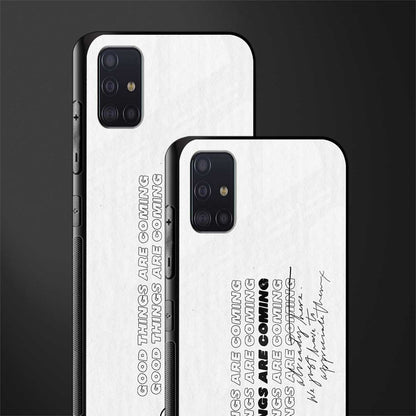 good things are here glass case for samsung galaxy a71 image-2