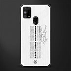 good things are here glass case for samsung galaxy m31 image