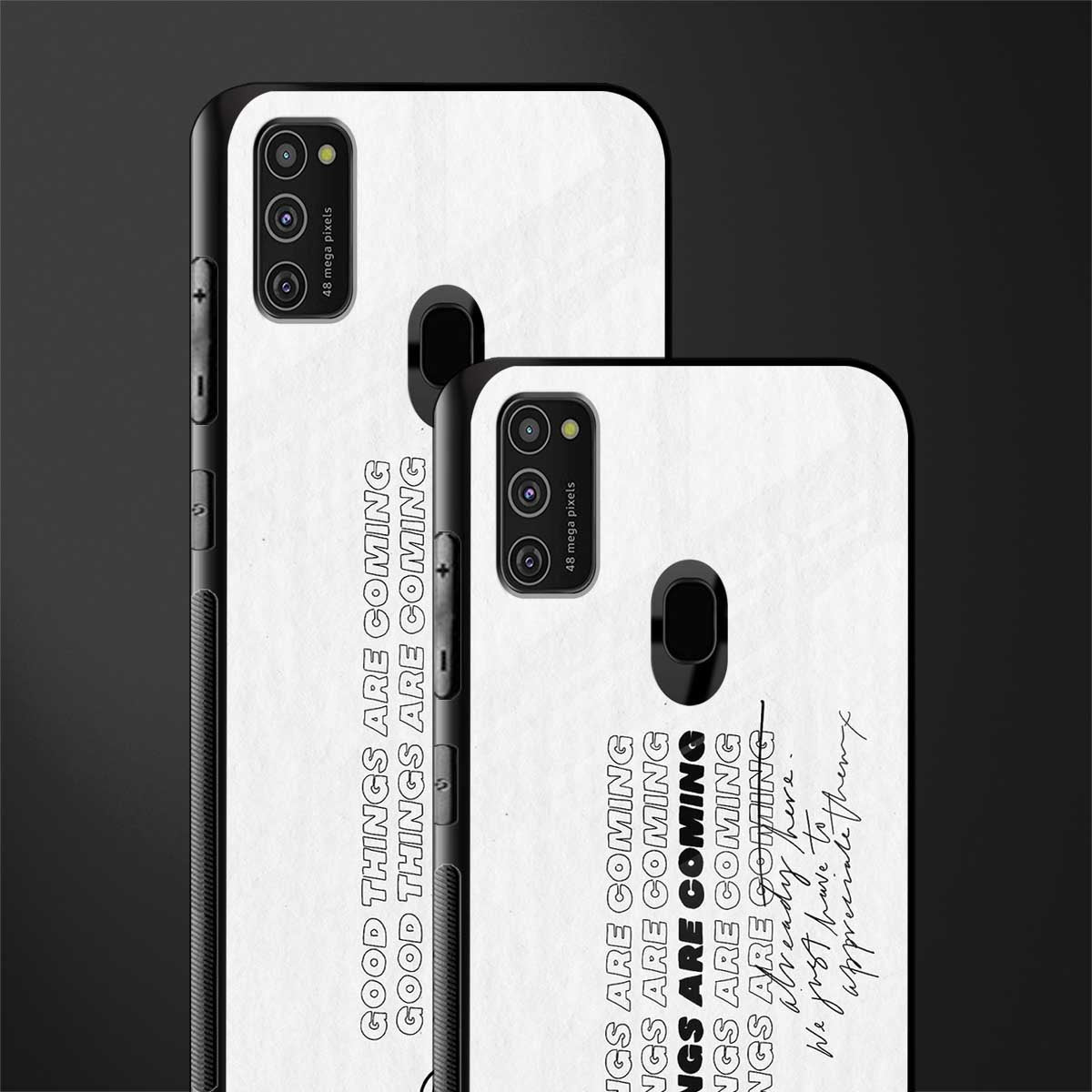 good things are here glass case for samsung galaxy m21 image-2