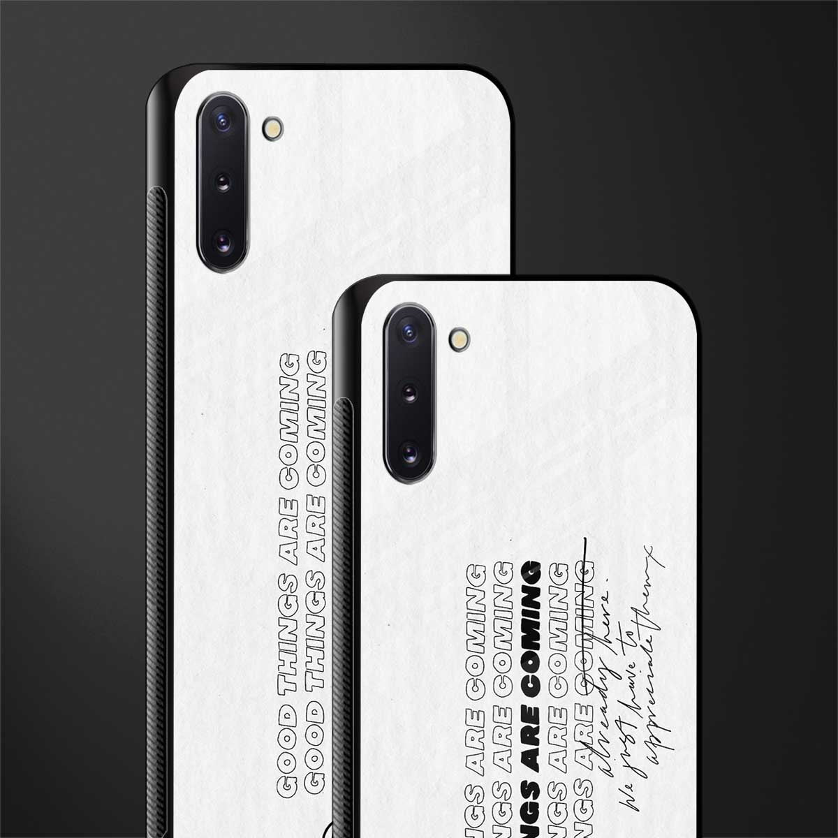 good things are here glass case for samsung galaxy note 10 image-2