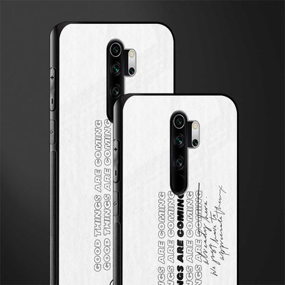 good things are here glass case for redmi note 8 pro image-2