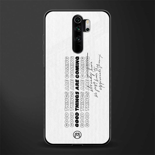 good things are here glass case for redmi note 8 pro image