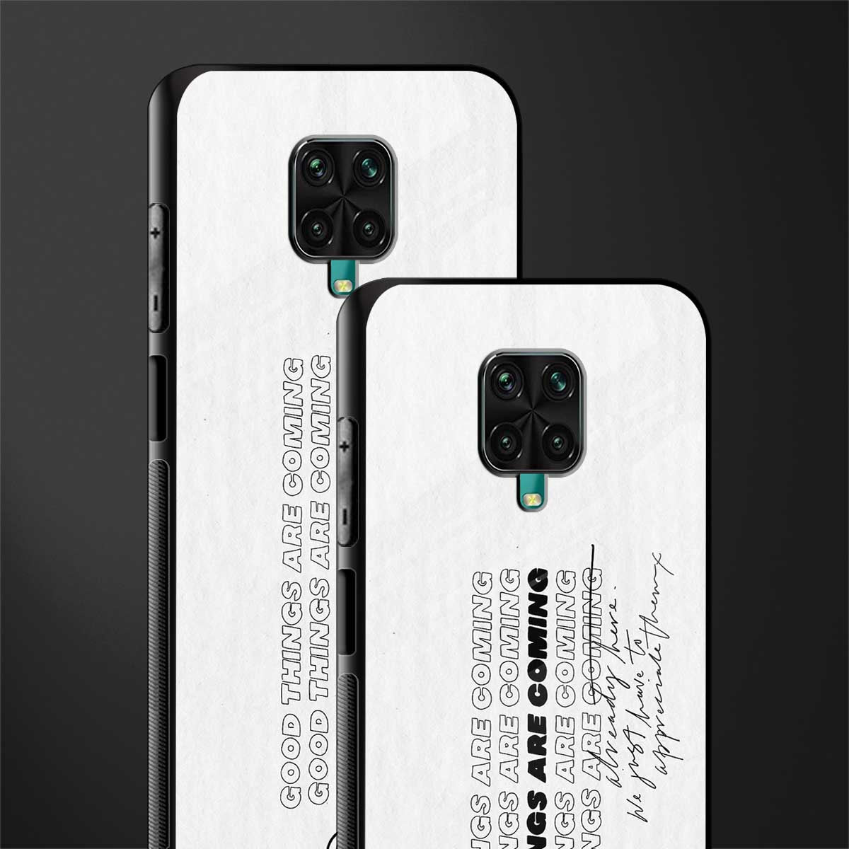 good things are here glass case for redmi note 9 pro image-2