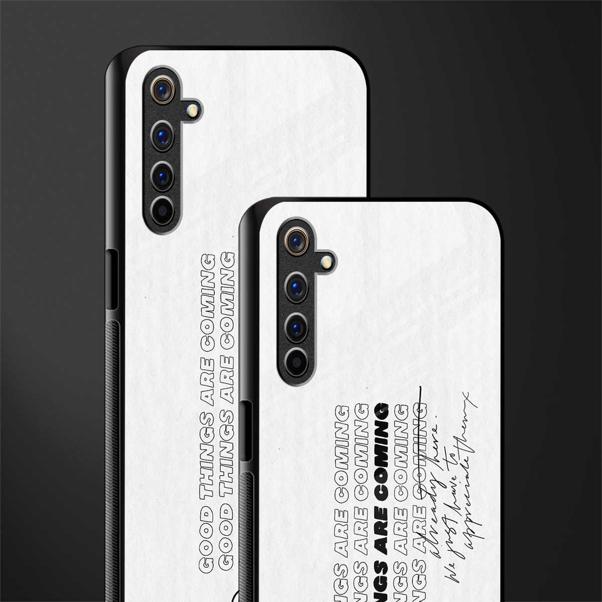 good things are here glass case for realme 6i image-2