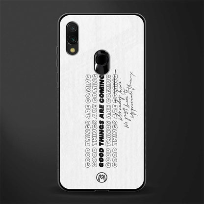 good things are here glass case for redmi y3 image