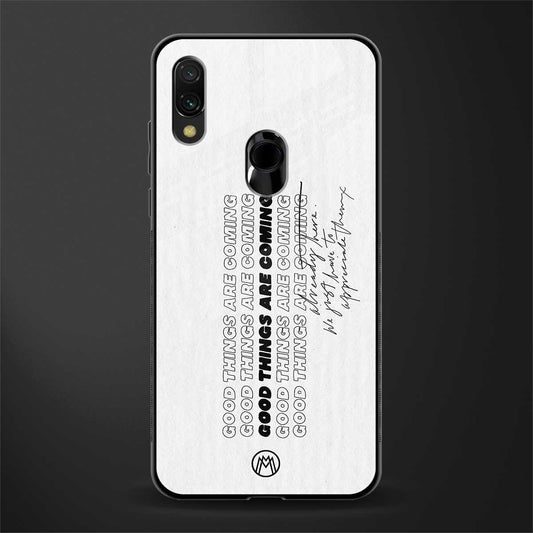 good things are here glass case for redmi y3 image