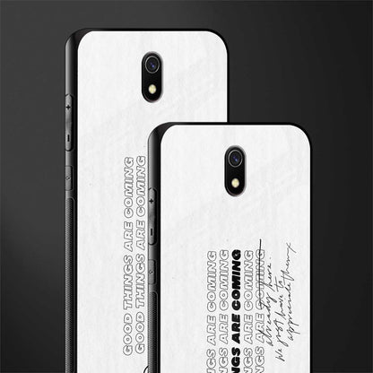 good things are here glass case for redmi 8a image-2