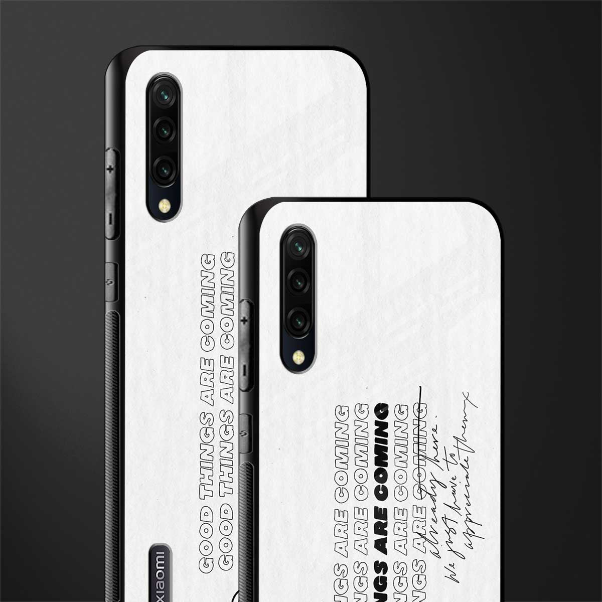 good things are here glass case for mi a3 redmi a3 image-2
