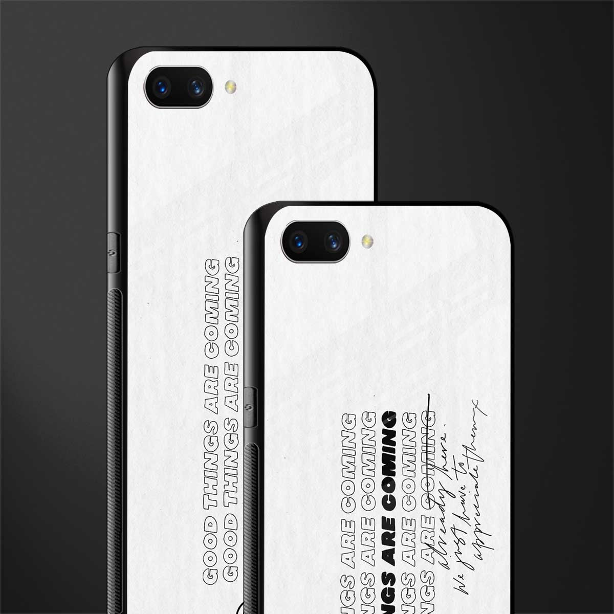 good things are here glass case for realme c1 image-2