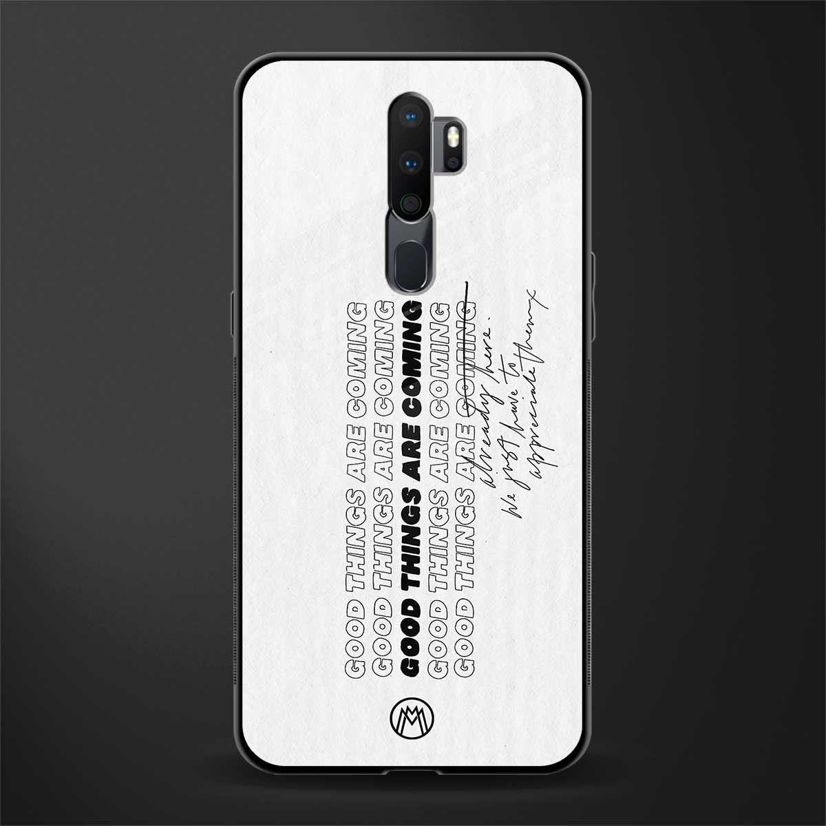 good things are here glass case for oppo a9 2020 image