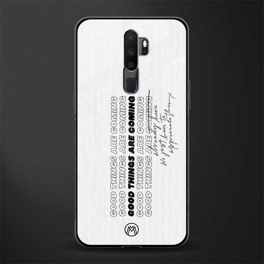 good things are here glass case for oppo a9 2020 image