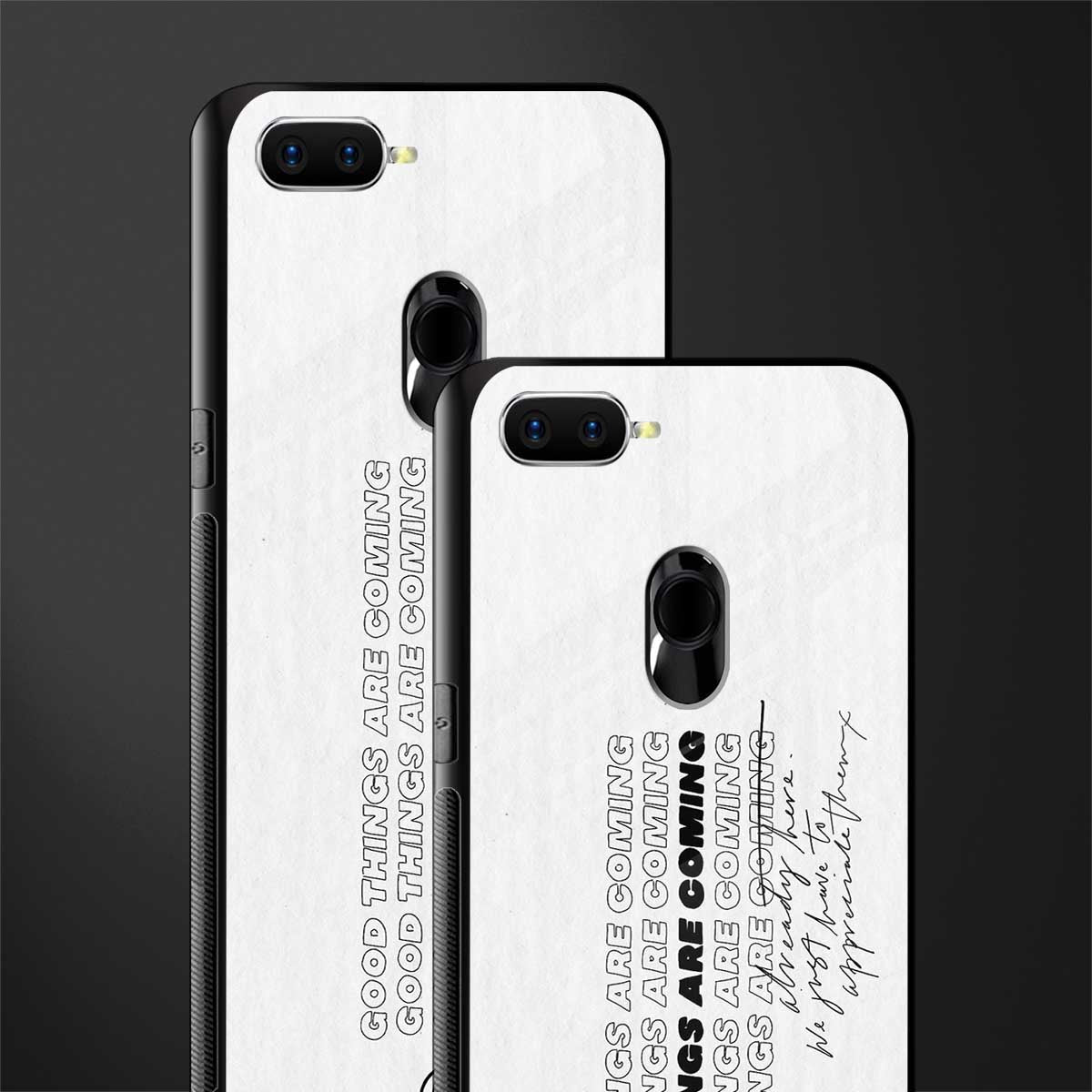 good things are here glass case for oppo a5s image-2