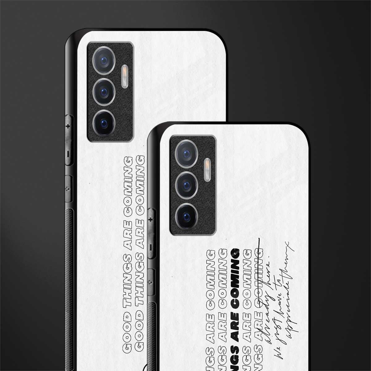 good things are here glass case for vivo v23e image-2