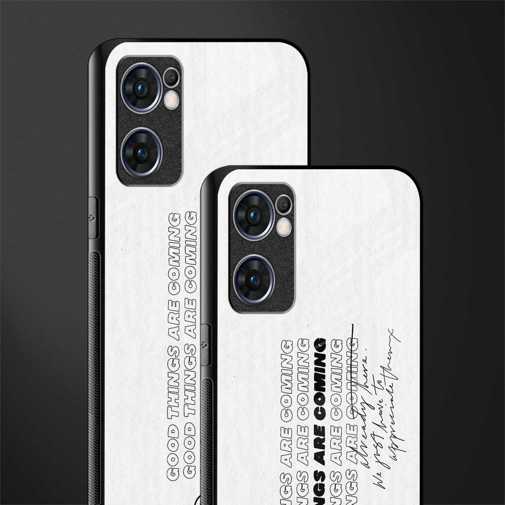 good things are here glass case for oppo reno7 5g image-2
