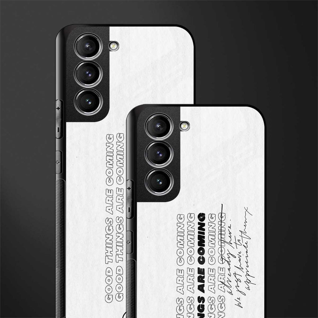 good things are here glass case for samsung galaxy s21 image-2