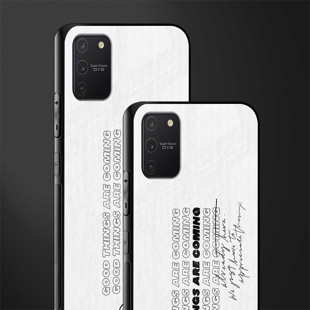 good things are here glass case for samsung galaxy s10 lite image-2