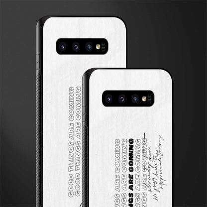 good things are here glass case for samsung galaxy s10 image-2