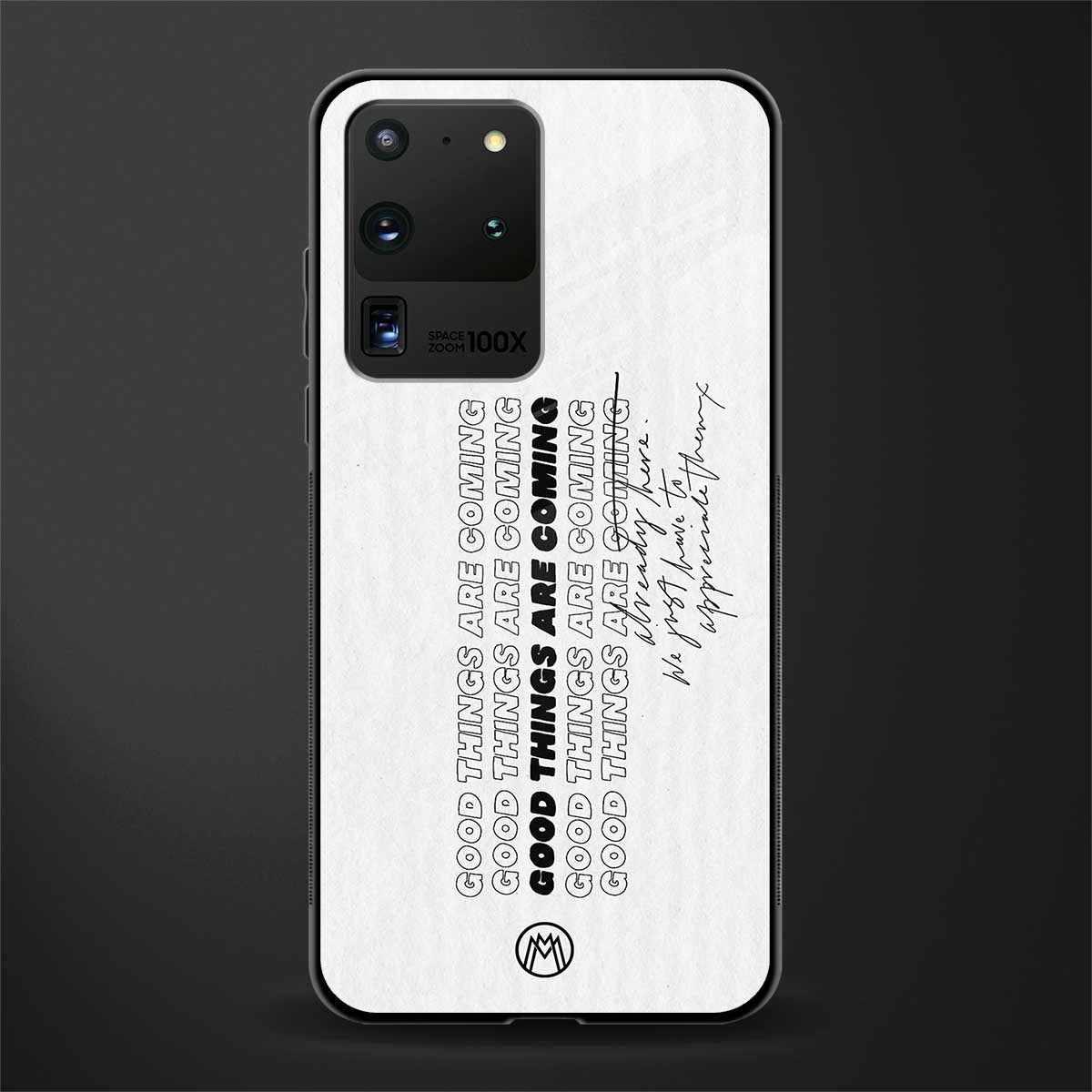 good things are here glass case for samsung galaxy s20 ultra image