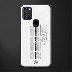 good things are here glass case for samsung galaxy a21s image