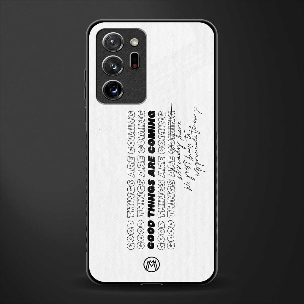 good things are here glass case for samsung galaxy note 20 ultra 5g image