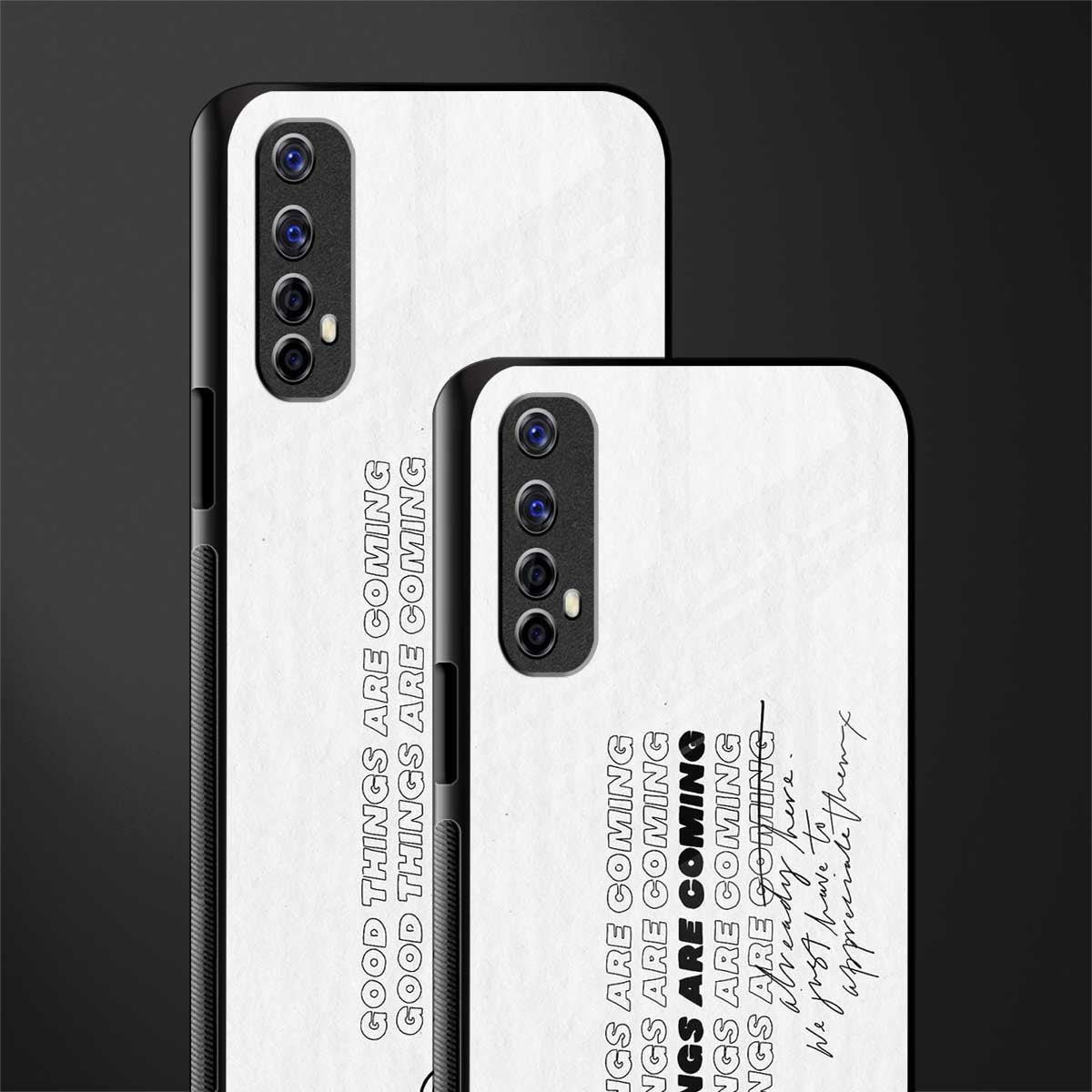 good things are here glass case for realme narzo 20 pro image-2