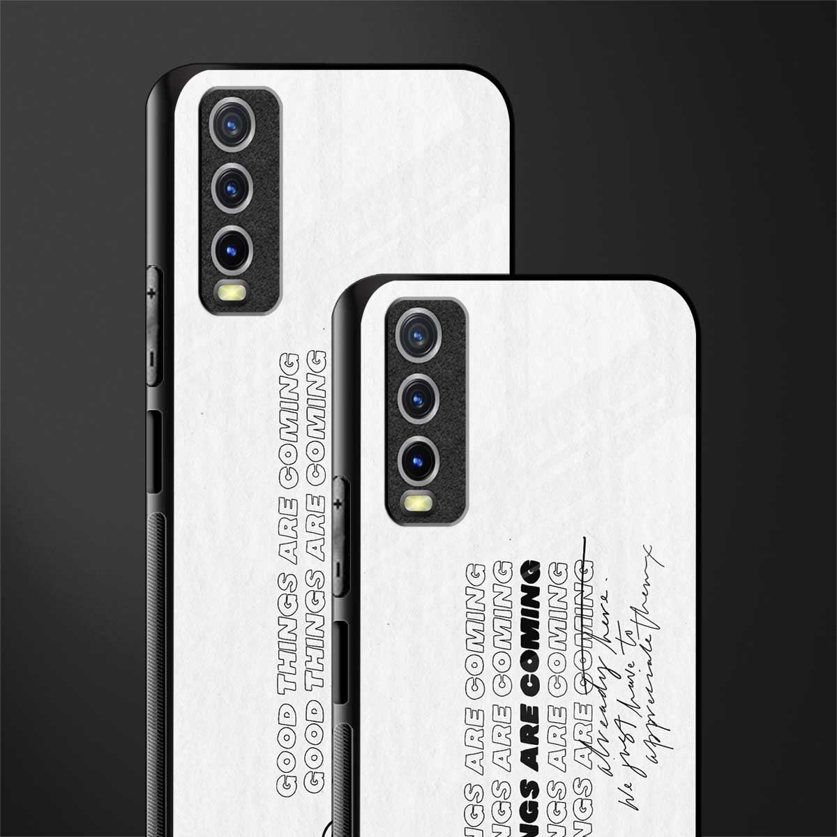 good things are here glass case for vivo y12g image-2