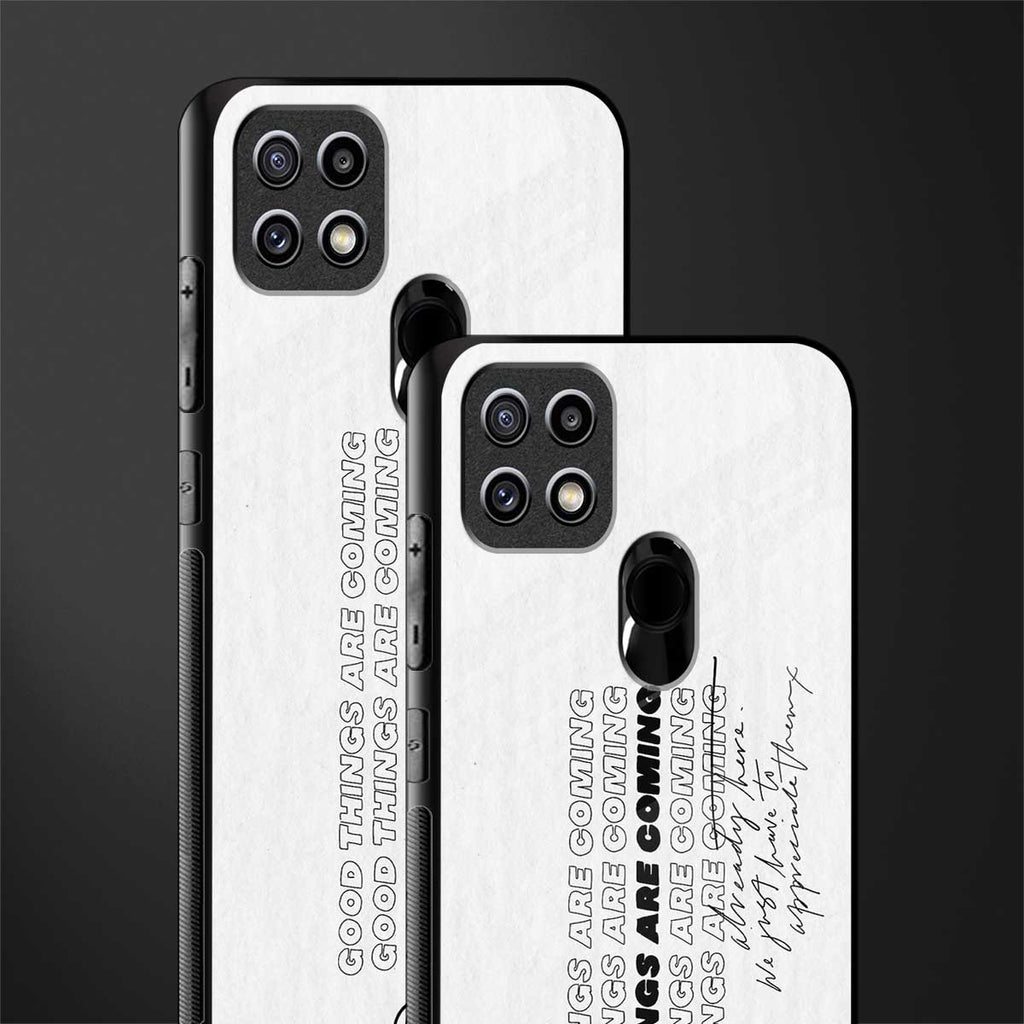 good things are here glass case for oppo a15s image-2