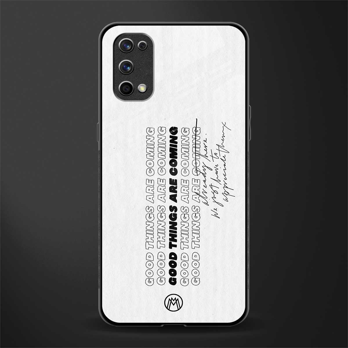good things are here glass case for realme 7 pro image