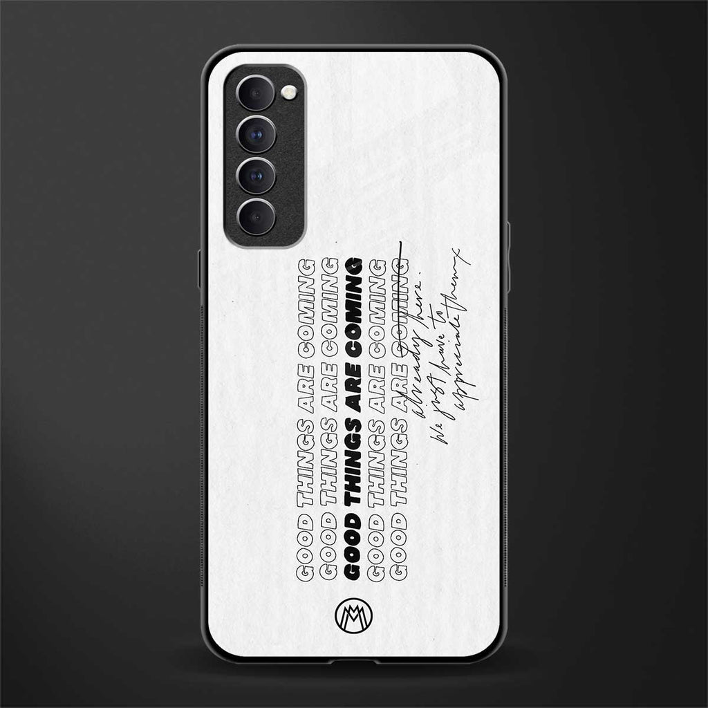 good things are here glass case for oppo reno 4 pro image