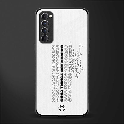 good things are here glass case for oppo reno 4 pro image
