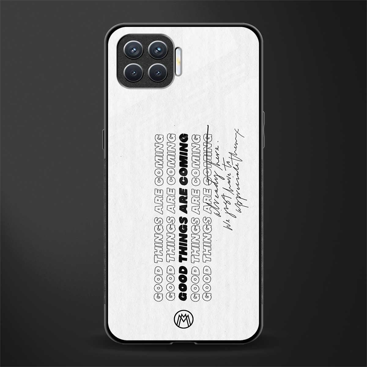good things are here glass case for oppo f17 pro image