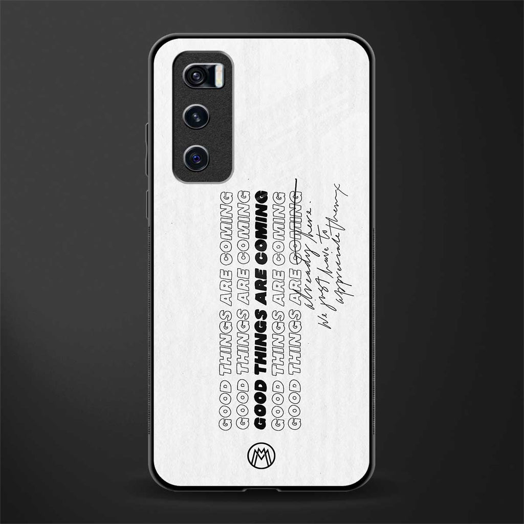 good things are here glass case for vivo v20 se image