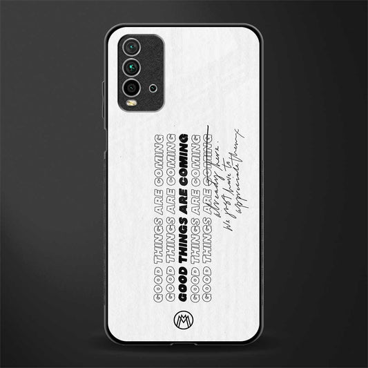 good things are here glass case for redmi 9 power image