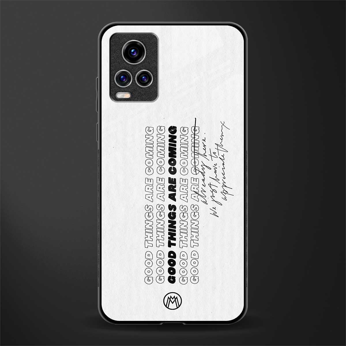 good things are here glass case for vivo v20 pro image