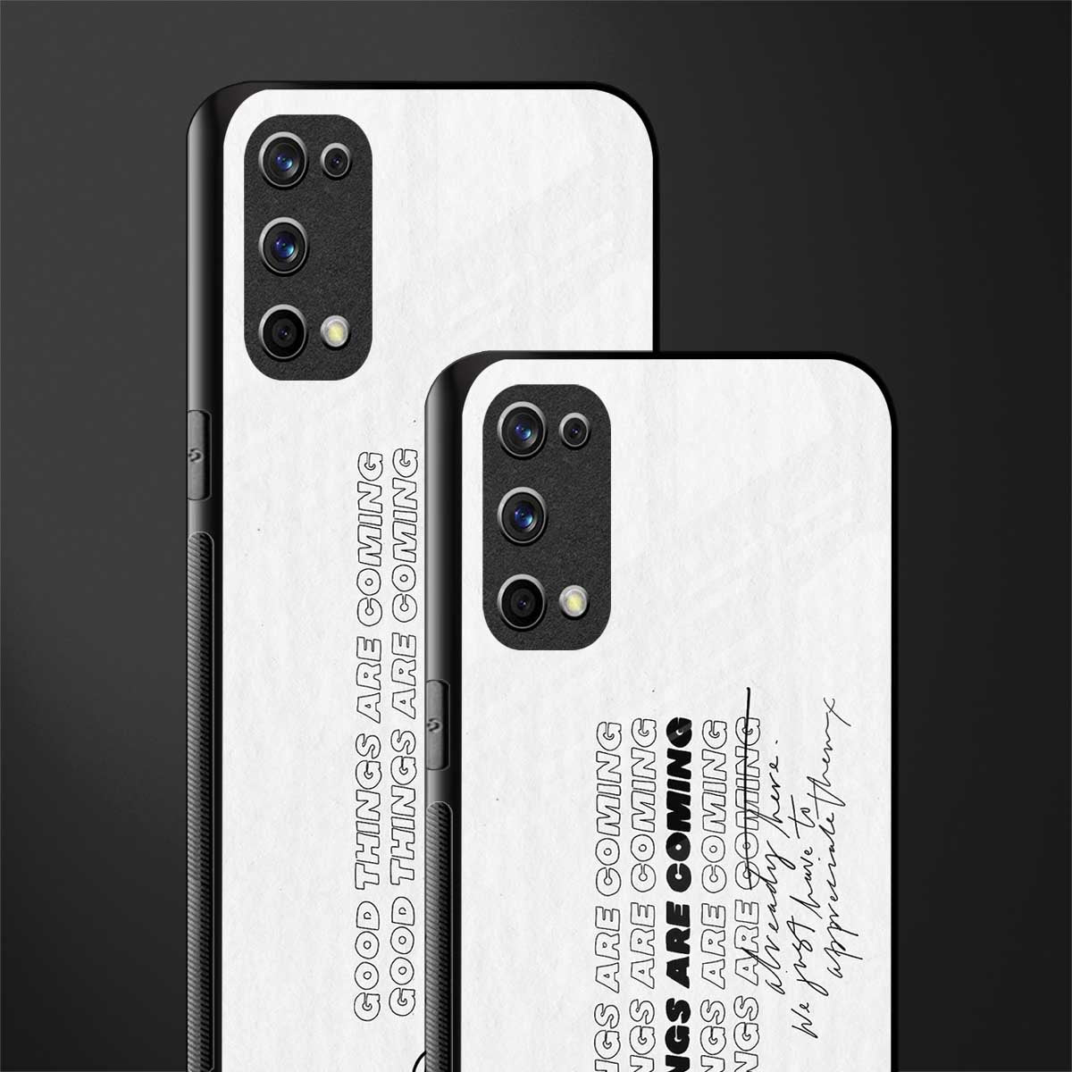 good things are here glass case for realme x7 pro image-2